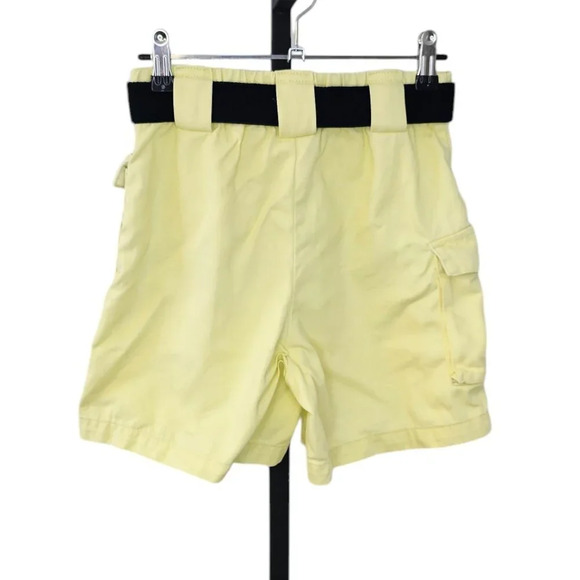 Aritzia TNA Cargo 5" Shorts Size 2XS Yellow Utility Belted High Rise - Picture 2 of 7